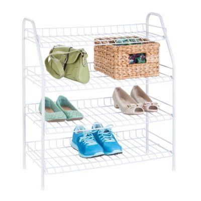 Honey-Can-Do® 4-Tier Shoe Storage Rack in White