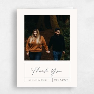 Beige Typography Wedding Thank You - Colfax Photo
