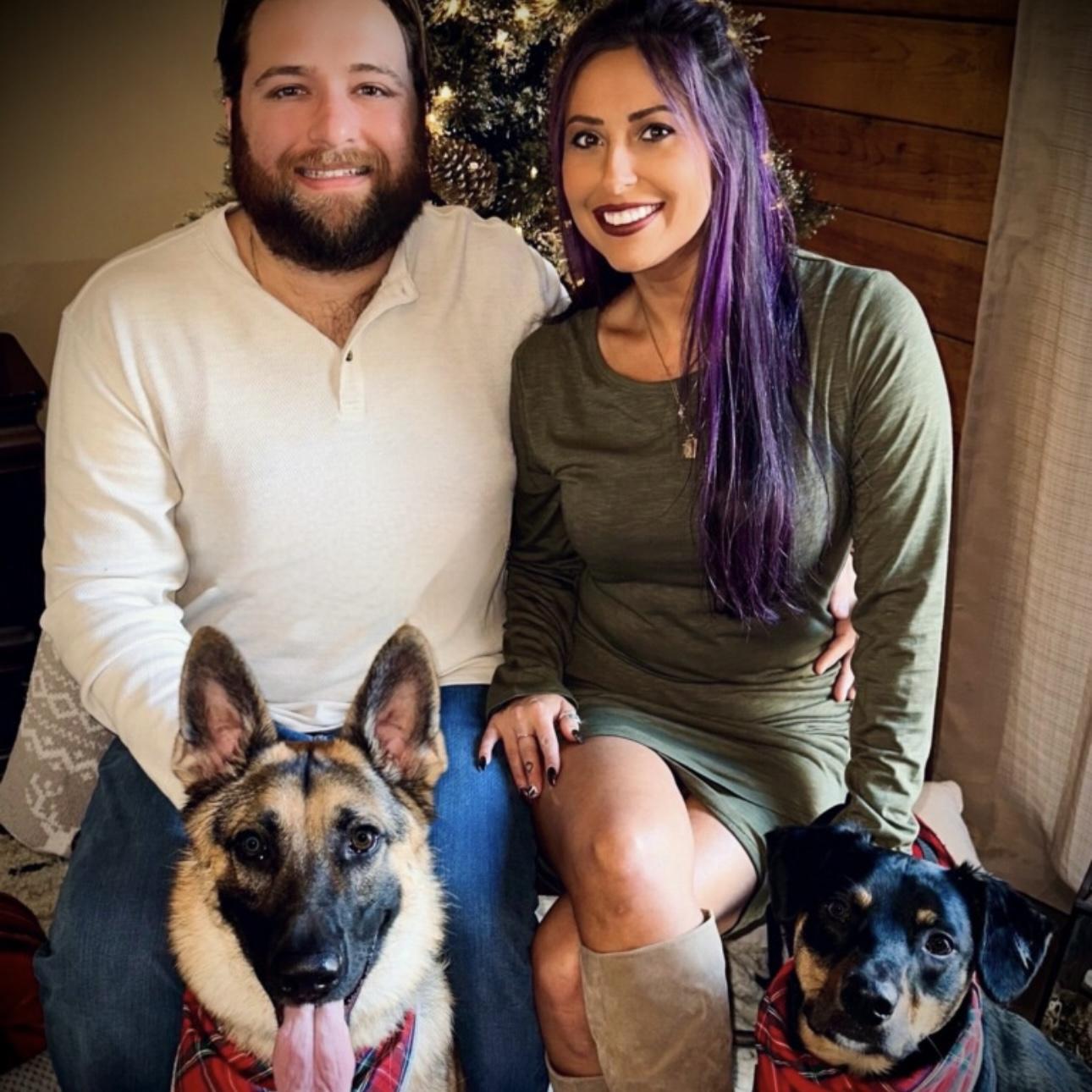 Christmas picture with Sarge & Chief
