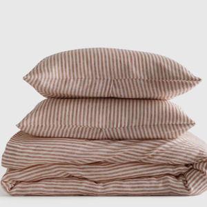 European Linen Stripe Duvet Cover Set | Quince