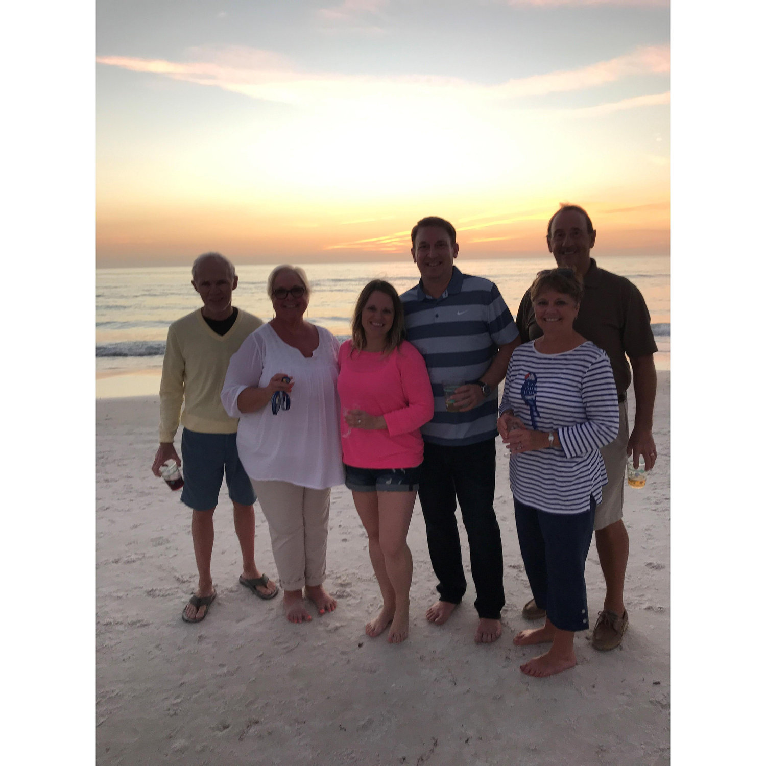 When we arrived in Siesta Key- we got to have the most memorable champagne toast with both of our parents at sunset!  What a perfect night!