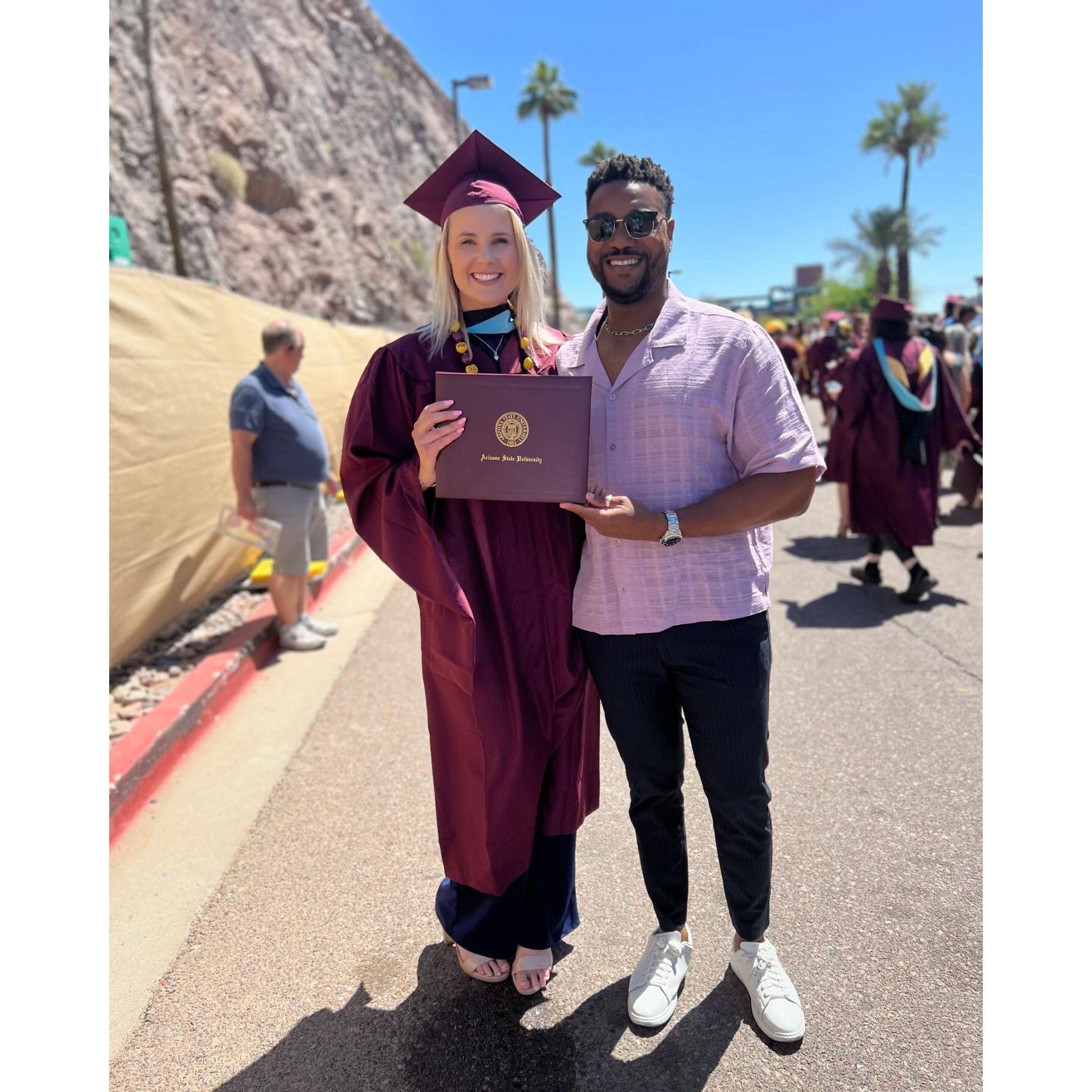 Julia graduated with her Masters in Educational Leadership to become a school principal! -May 2024