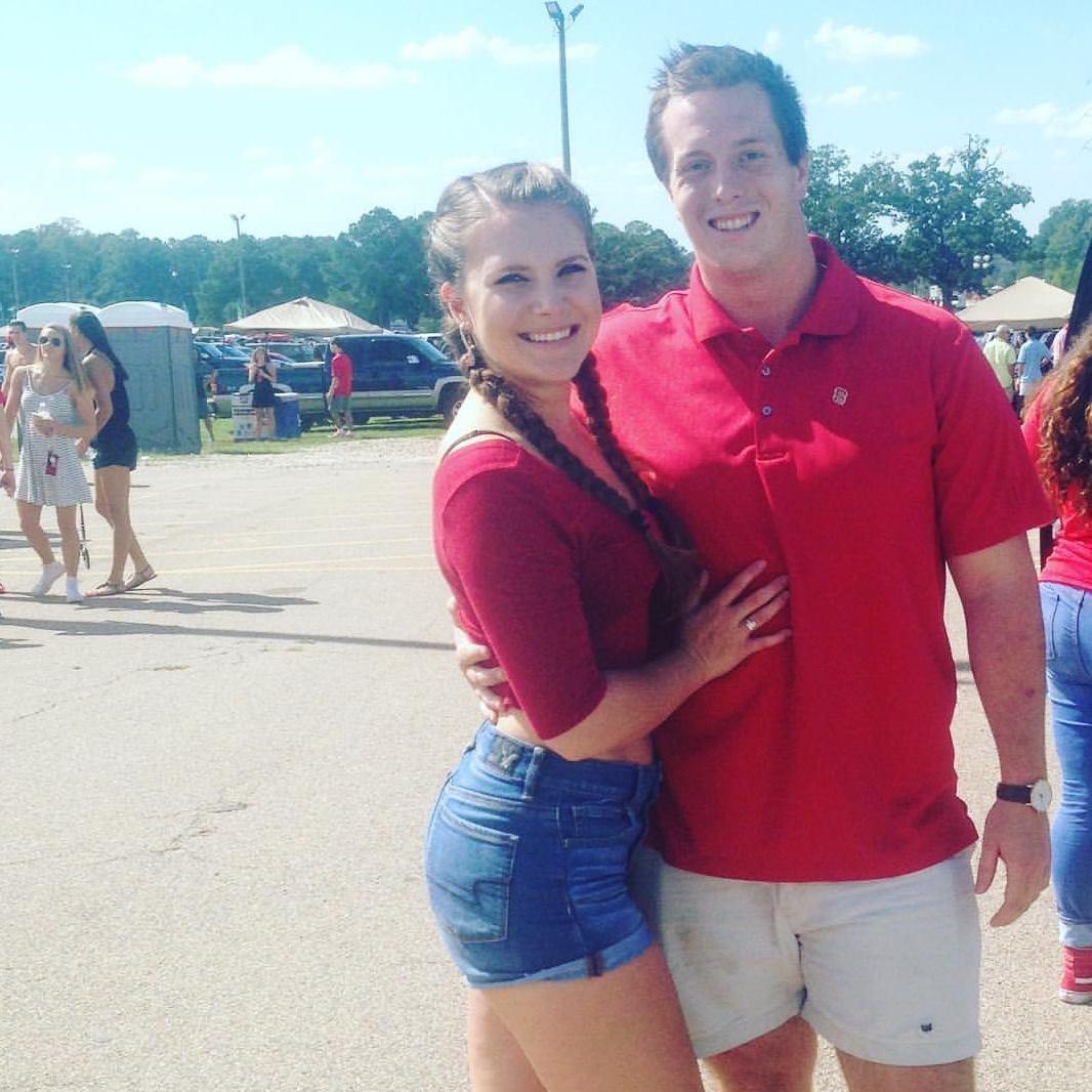 NC State tailgate, fall 2016.  Michael is a born and raised UNC fan (gag), but he is slowly being converted.  GO PACK