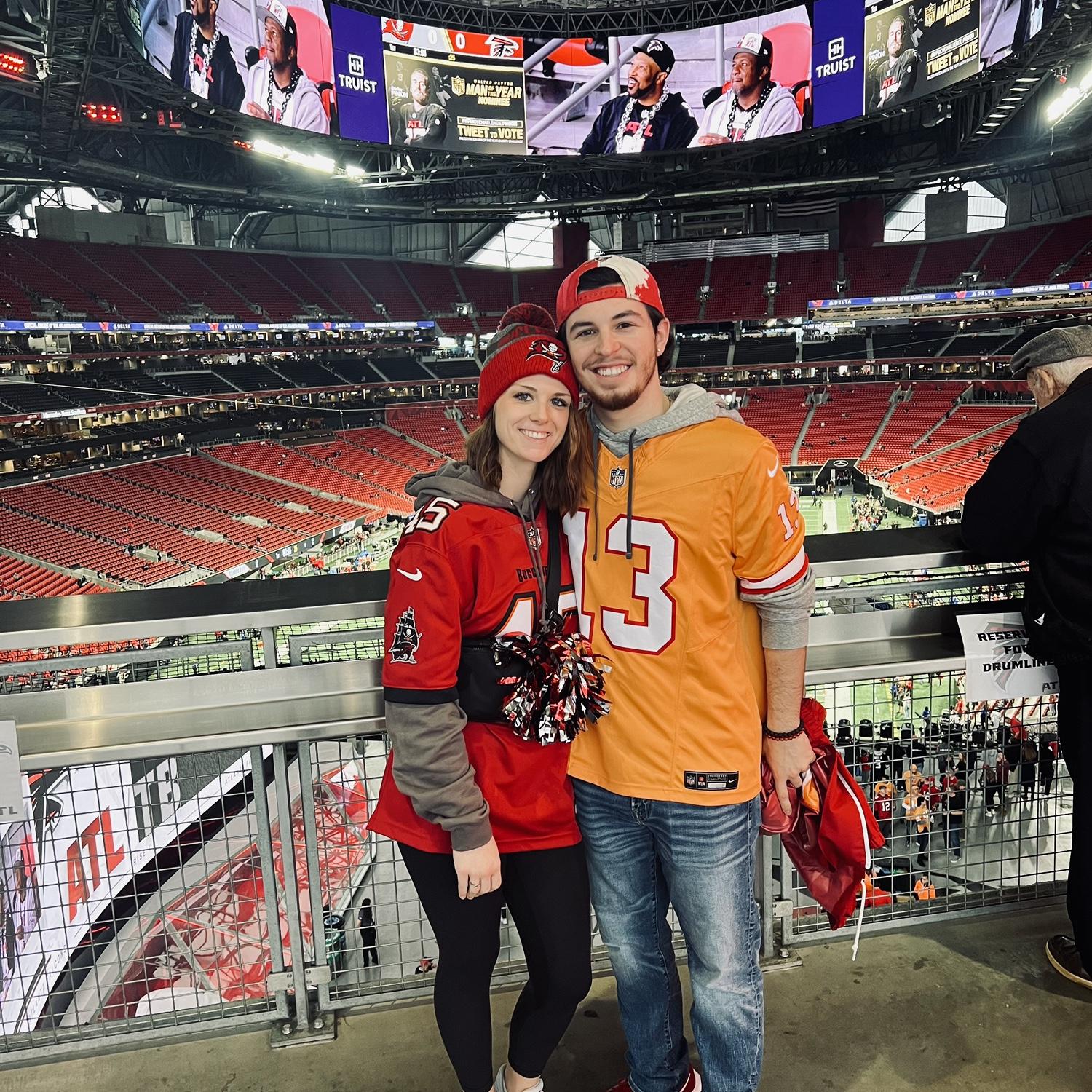 Tampa Bay game #3! We took a little weekend trip down to Atlanta to watch the Bucs, and it was by far the best game we've gotten to watch in person!!