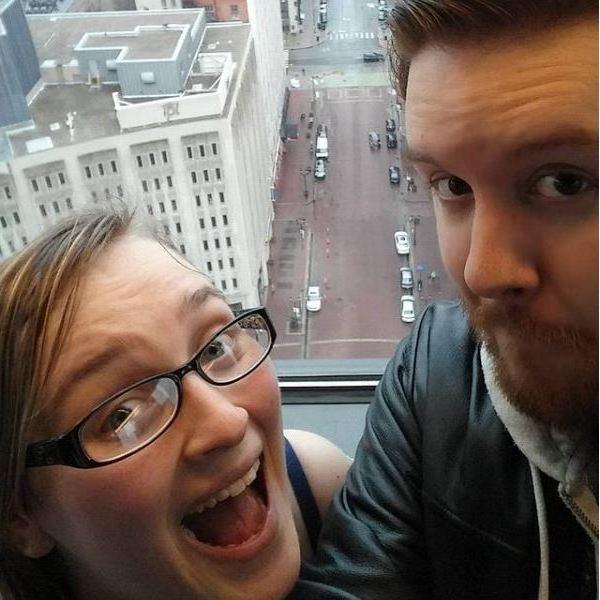 January 2017. 310 ft. up. Civil Memorial Building in Indianapolis, IN.