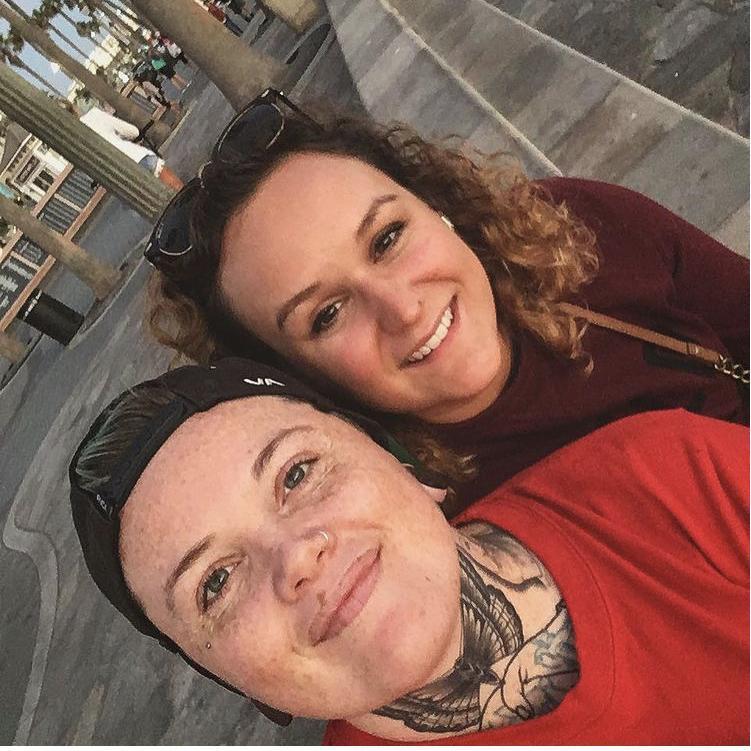 Our very first photo! Taken after eating tacos and watching the sunset together!