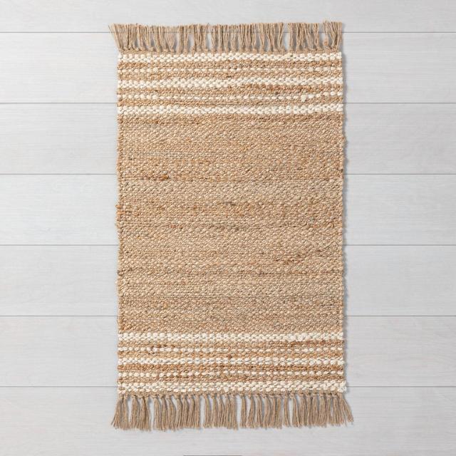 2' x 3' Jute Stripe Rug Cream - Hearth & Hand™ with Magnolia