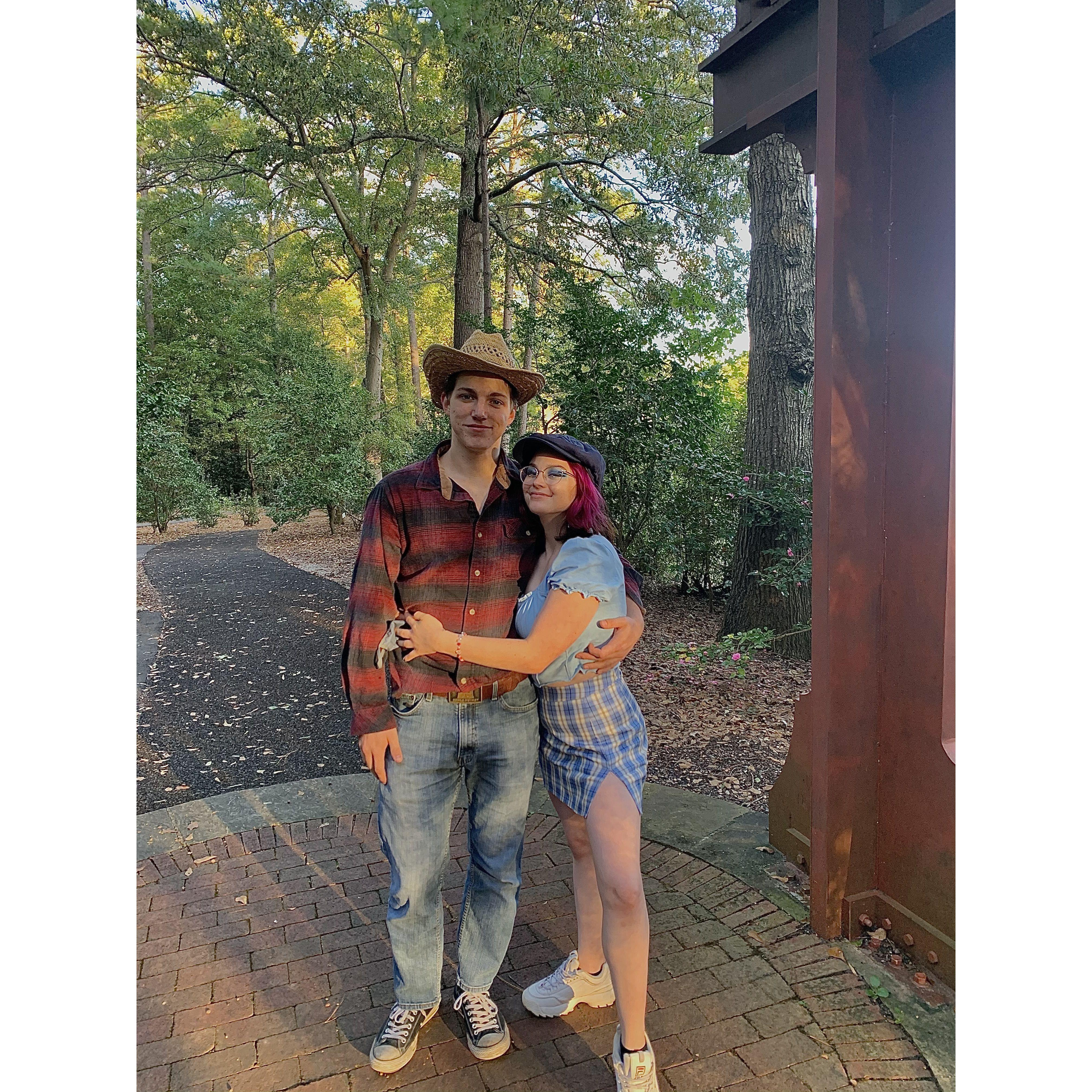 first halloween! a cowboy and blueberry muffin