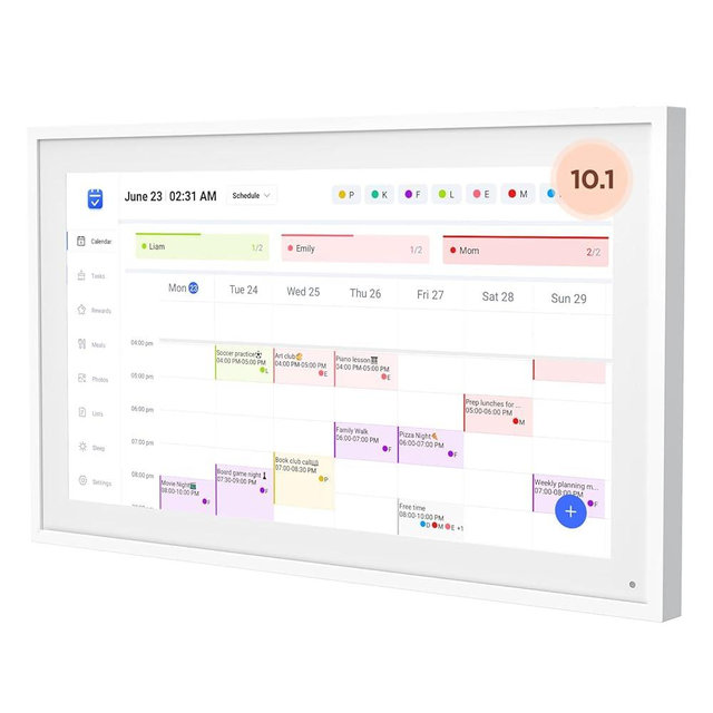 10.1 Inch Smart Digital Calendar, Electronic Desk Calendar, 1920 * 1080 IPS Full HD Touch Screen Display for Family Meal Planner Support - Streamline Household Organization