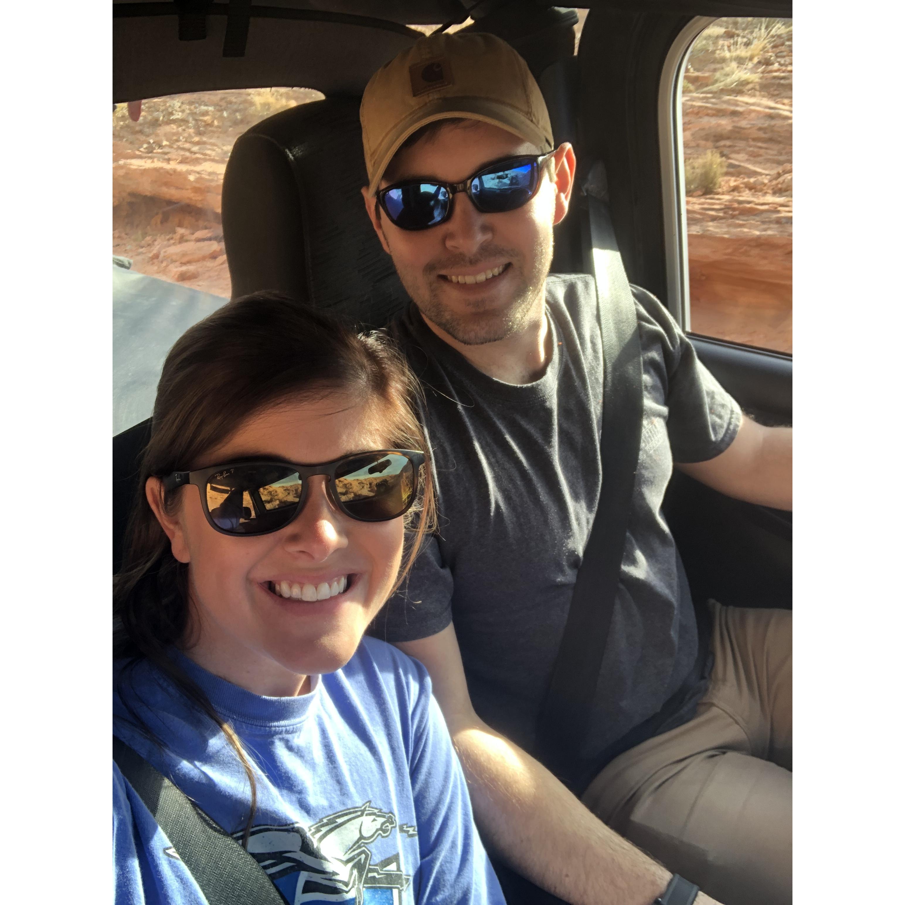 Riding jeeps across the red canyons!