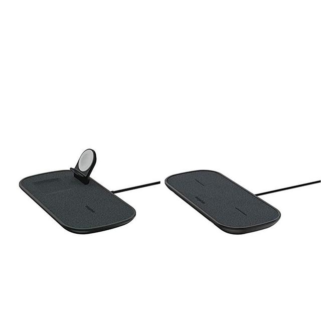 mophie 3 in 1 Wireless Charge Pad - Black & Dual Wireless Charging Pad - Made for Apple Airpods, iPhone Xs Max, iPhone Xs, iPhone XR and Other Qi-Enabled Devices - Black