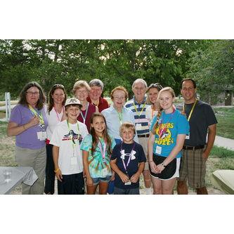 Fleming Reunion at Pere Marquette Park: Claire, Cousin Abby, Honour and Mike, Delany, Cousin Erin and Bill Evans, Jack, Eileen, Luke, Claire Marie