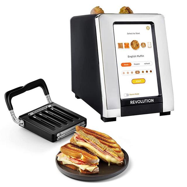New! Revolution InstaGLO® R180B Matte Black Toaster + Revolution Panini Press Bundle. Make grilled cheeses, quesadillas, paninis, tuna melts and other sandwiches in your toaster (2 items)