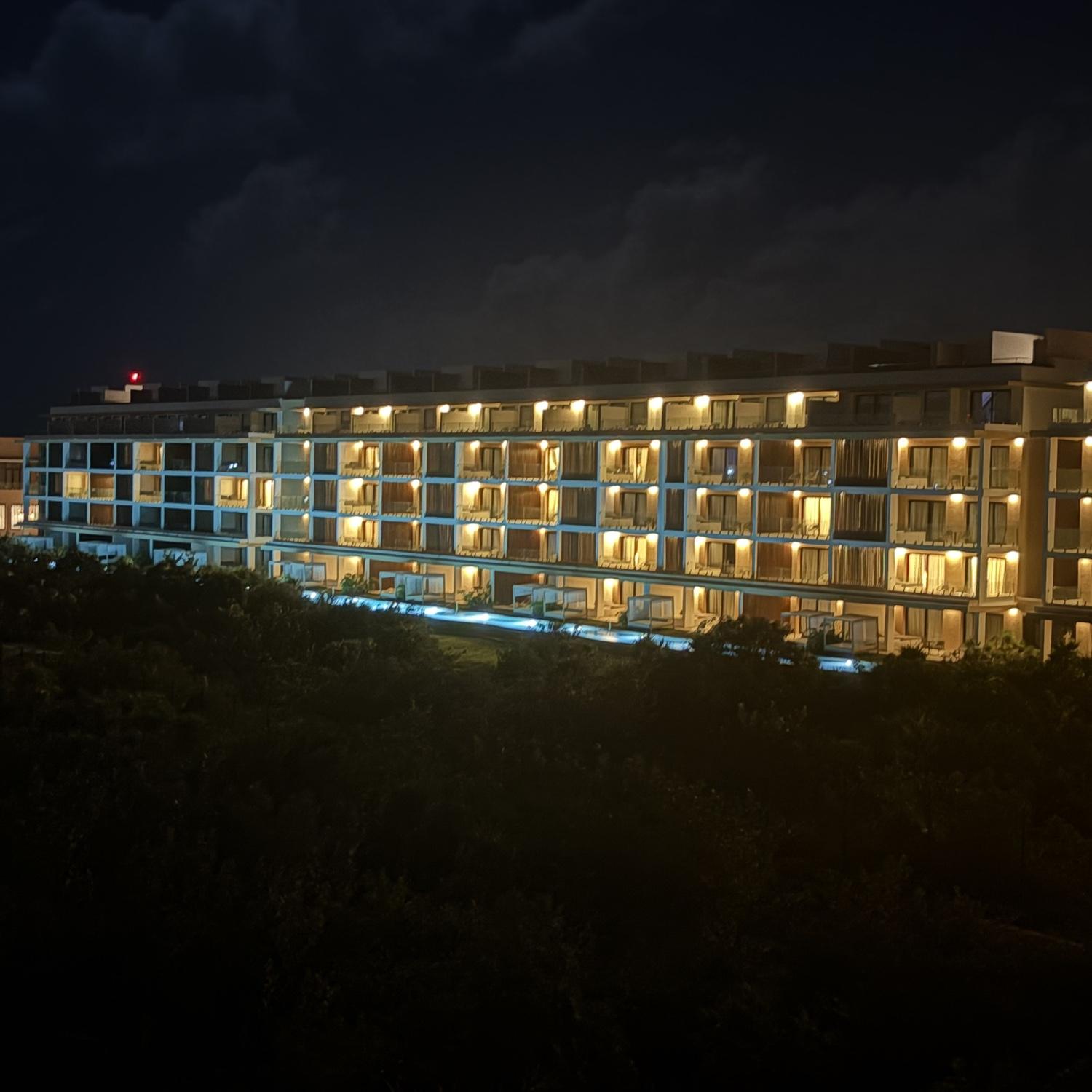 Majestic mirage swim outs at night.