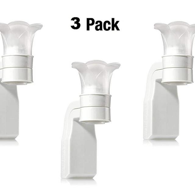 Bath & Body Works White Flower Top Wallflower Plug In Diffuser -- Set of THREE (3) Home Fragrance Wallflower Plugs