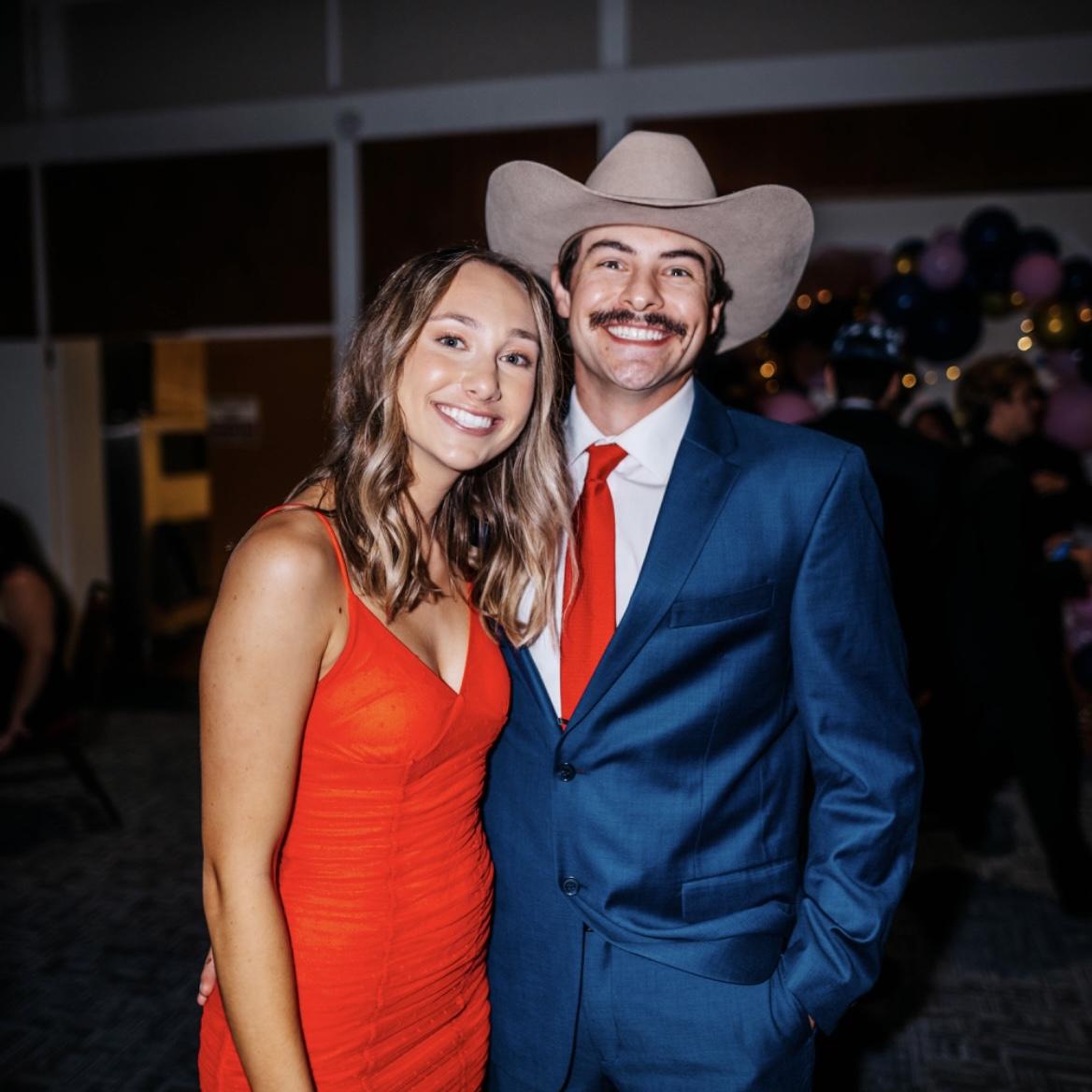 Kate became president of her sorority and Matt supported her at all the events! (Fall 2022)