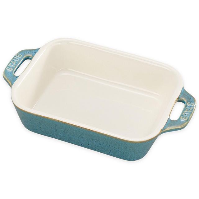 Staub 0.5 qt. Rectangular Baking Dish in Rustic Turquoise