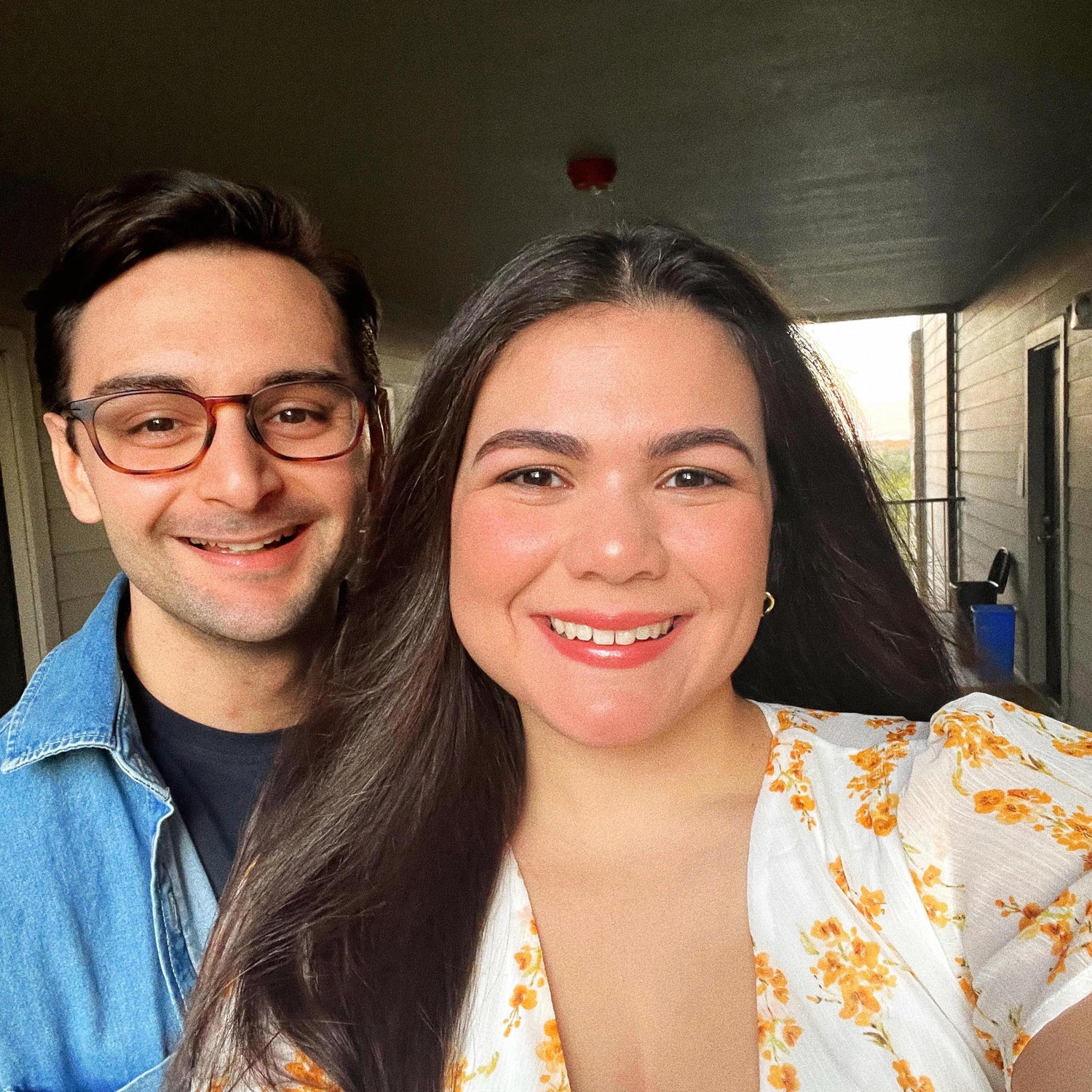 This photo was taken in February of 2022 when Amanda surprised Francis in Austin! Francis thought Amanda was in Brooklyn, but minutes later, she knocked at his door. Francis was shocked!