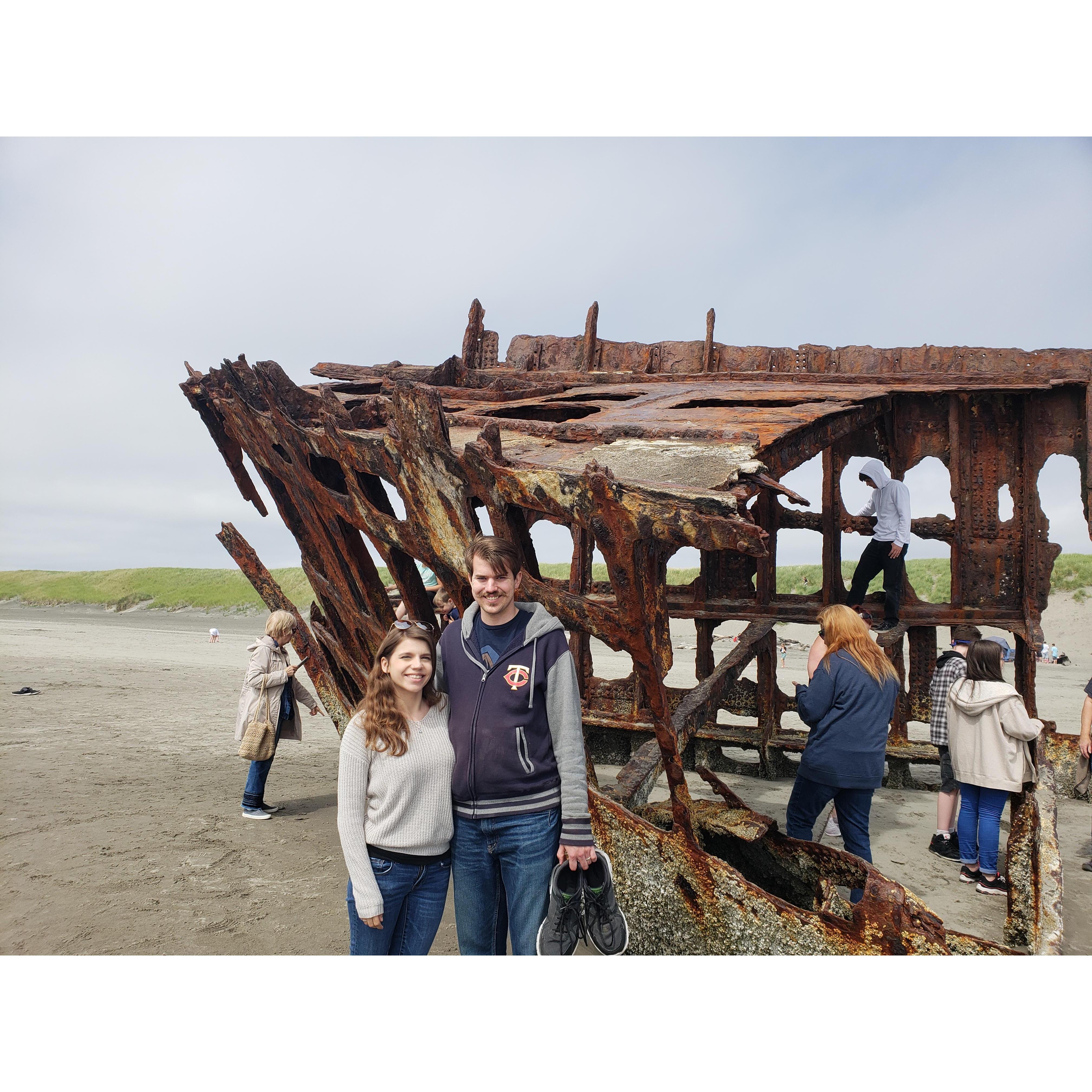 Visiting the Peter Iredale Shipwreck on the Oregon Coast. June 2019
