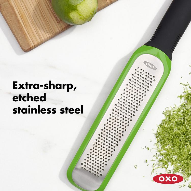 OXO Good Grips Etched Box Grater with Removable Zester, Steel