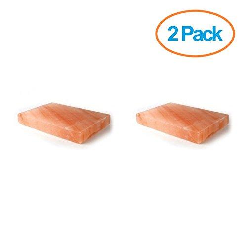 HemingWeigh Himalayan All Natural Crystal Salt Cooking Tile (10" X 6" X 2") - 2 Pack