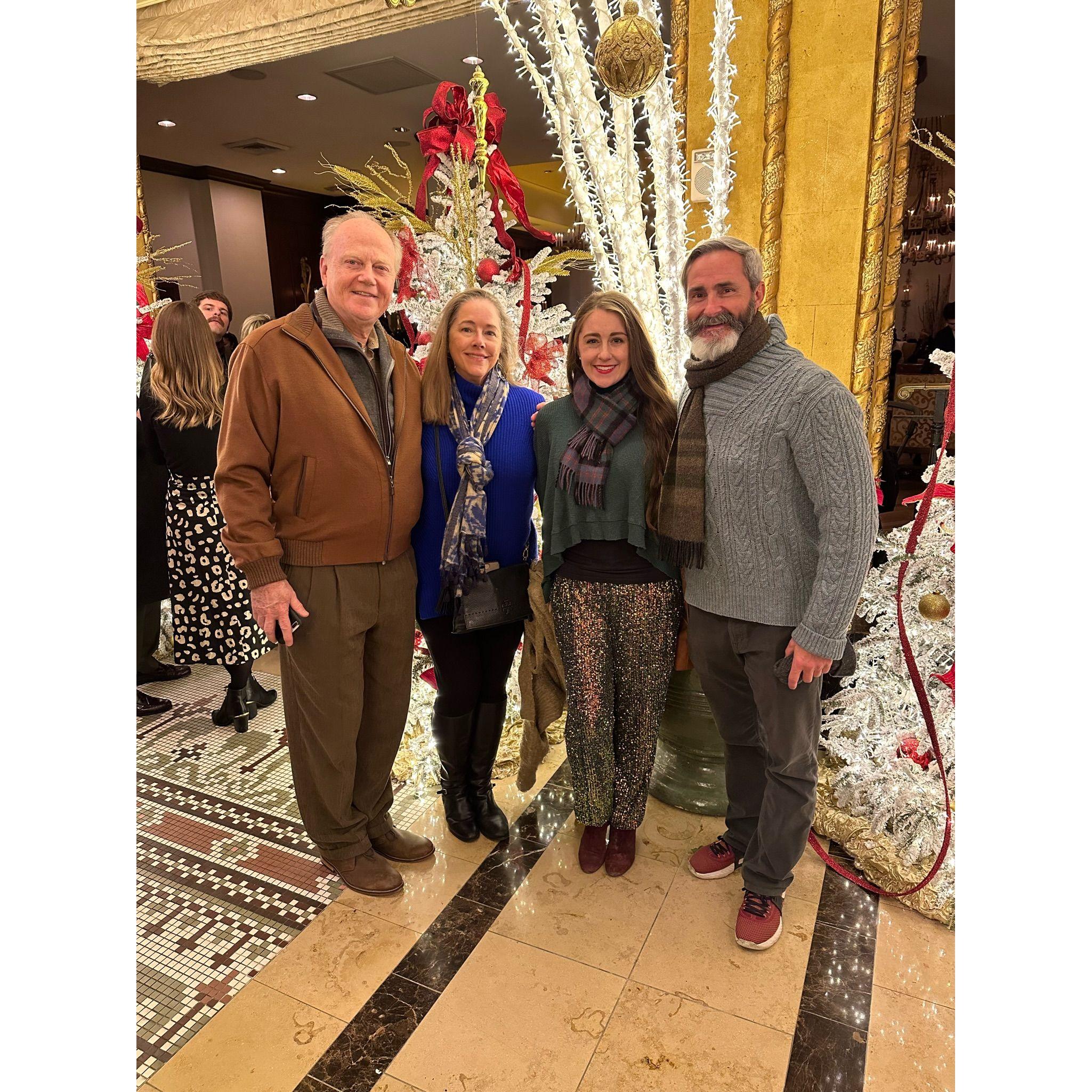 With my parents at the Roosevelt in New Orleans