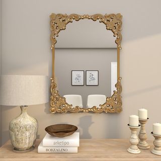 Floral Ornate Baroque Room Wall Mirror