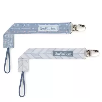 Booginhead® 2-Pack Arrows Pacifier Clips in Blue