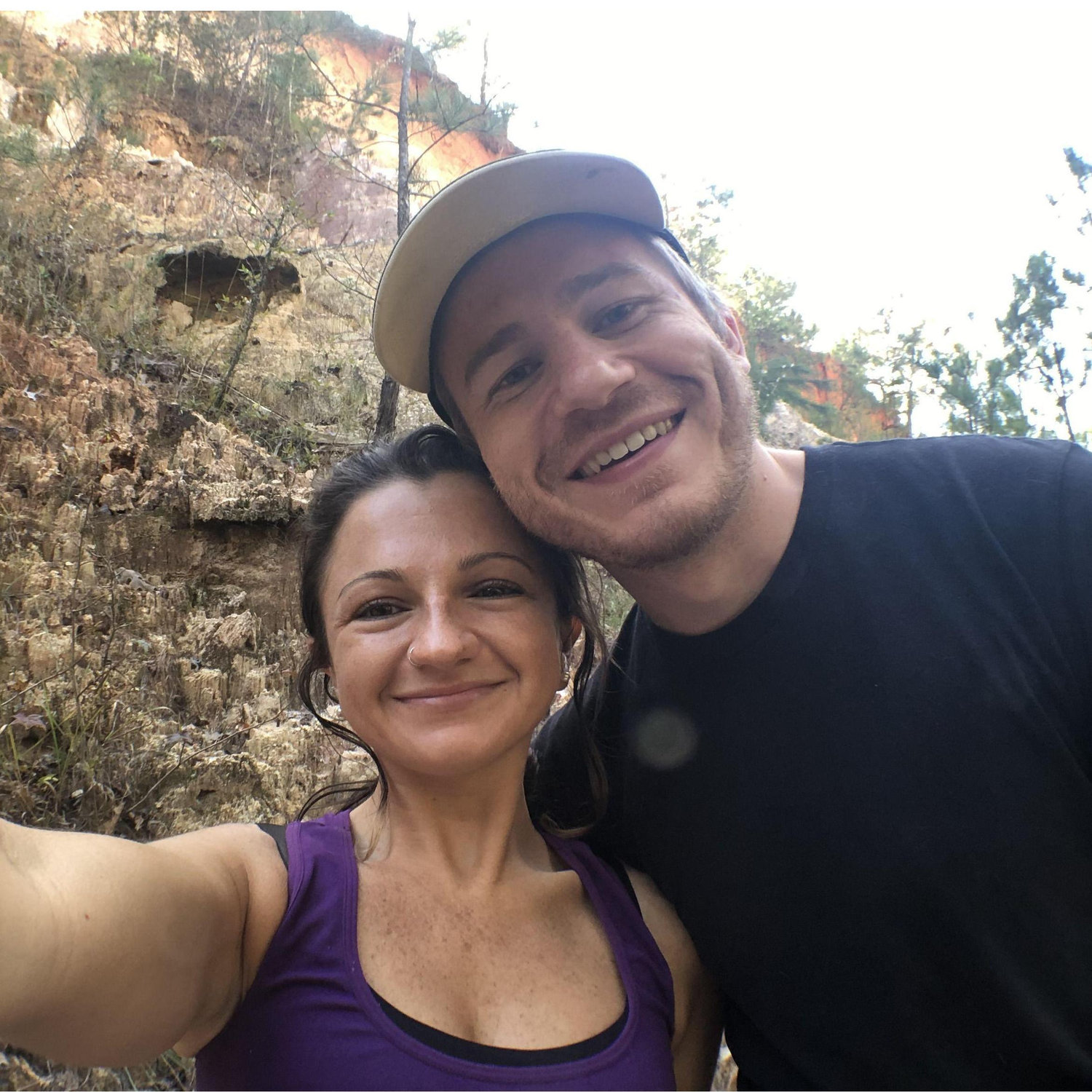 Our first hiking together, before the treacherous hike. Nov 2020