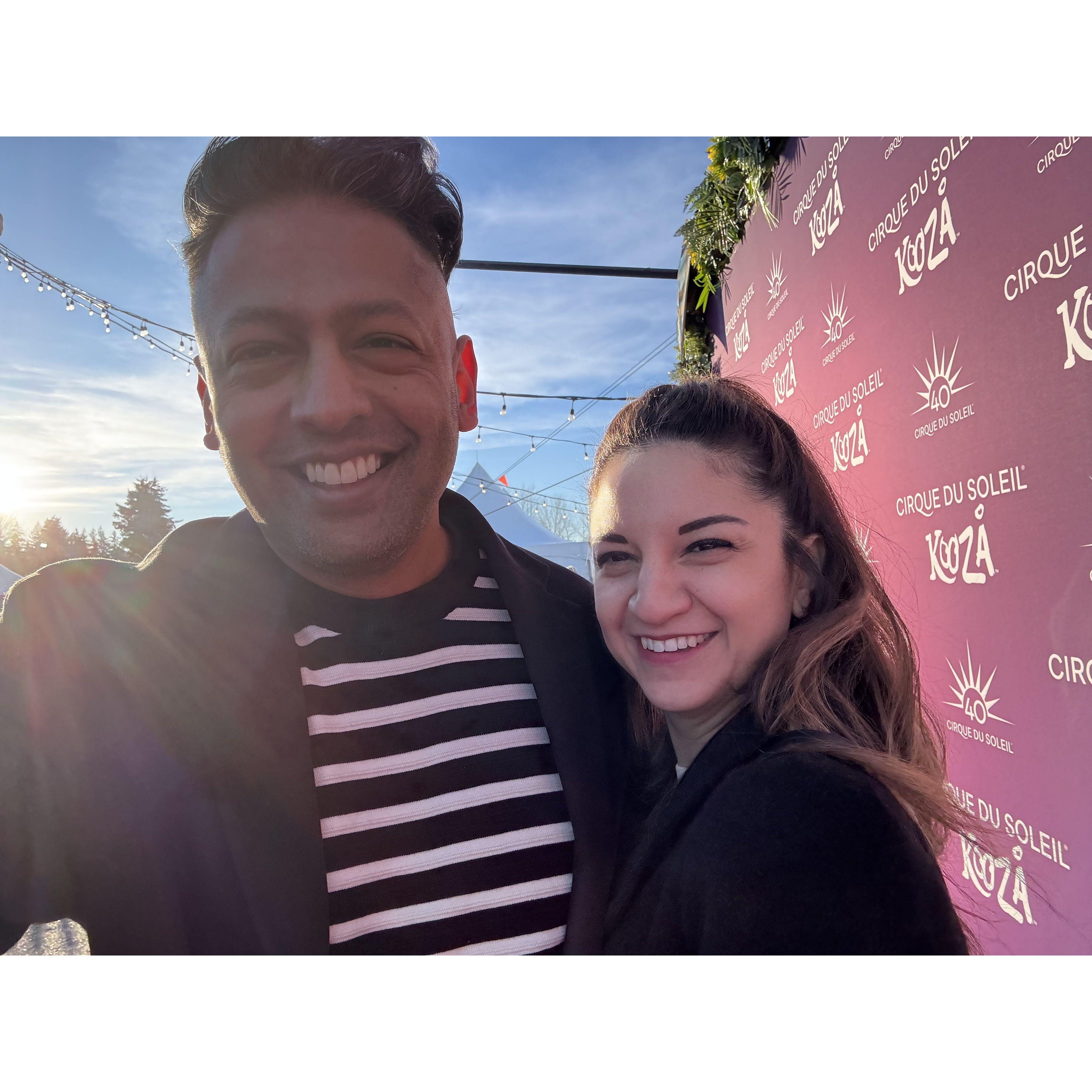 Our first time together at Cirque Du Soleil