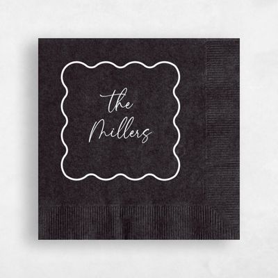 Black Wedding Napkin - Girard