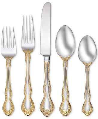 Oneida Golden Mandolina 45-Piece Flatware Set, Service for 8