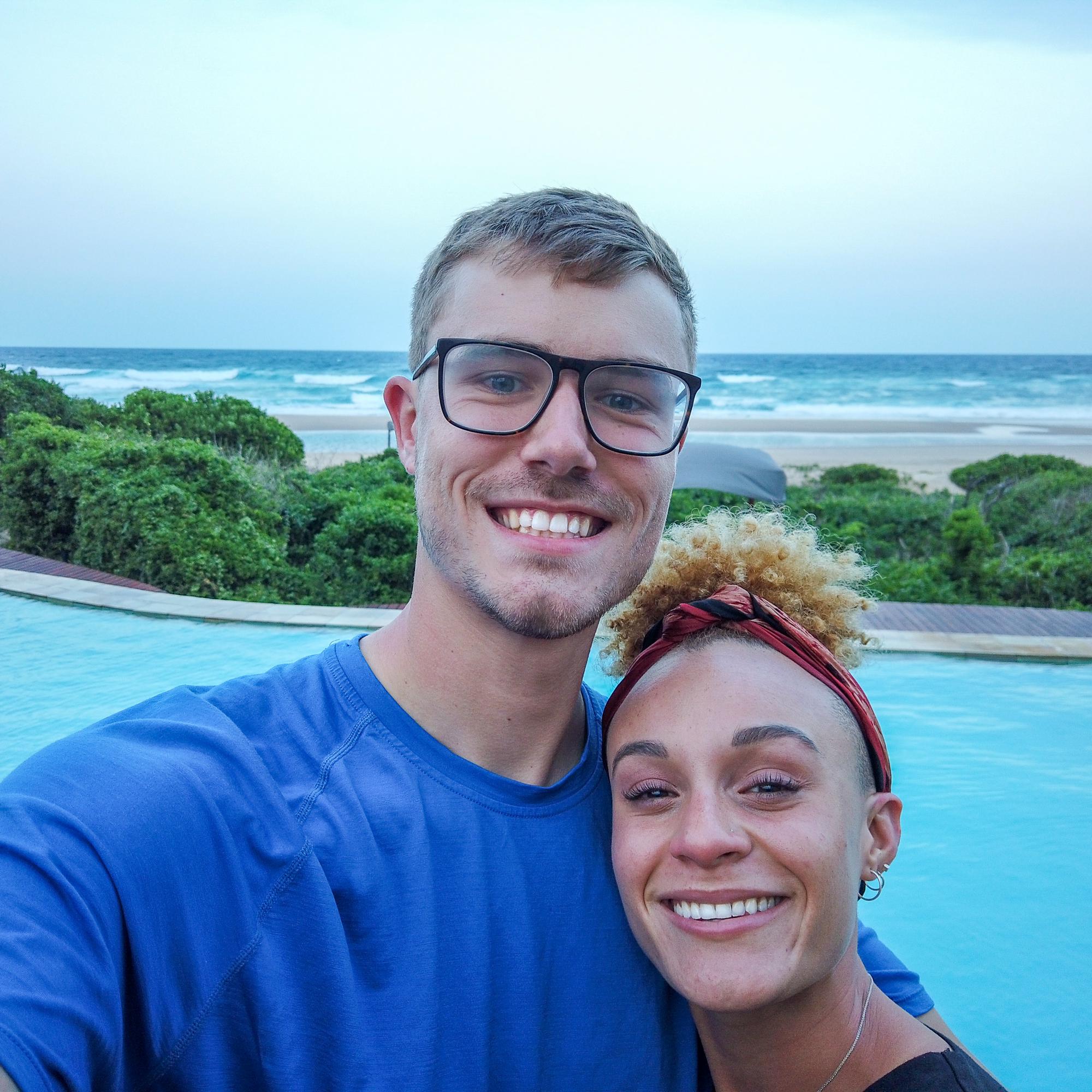 Mozambique beach on the Myers' South Africa trip