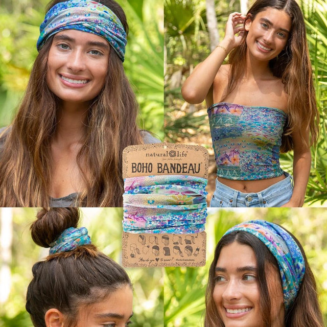 Full Boho Bandeau® Headband - Neon Floral