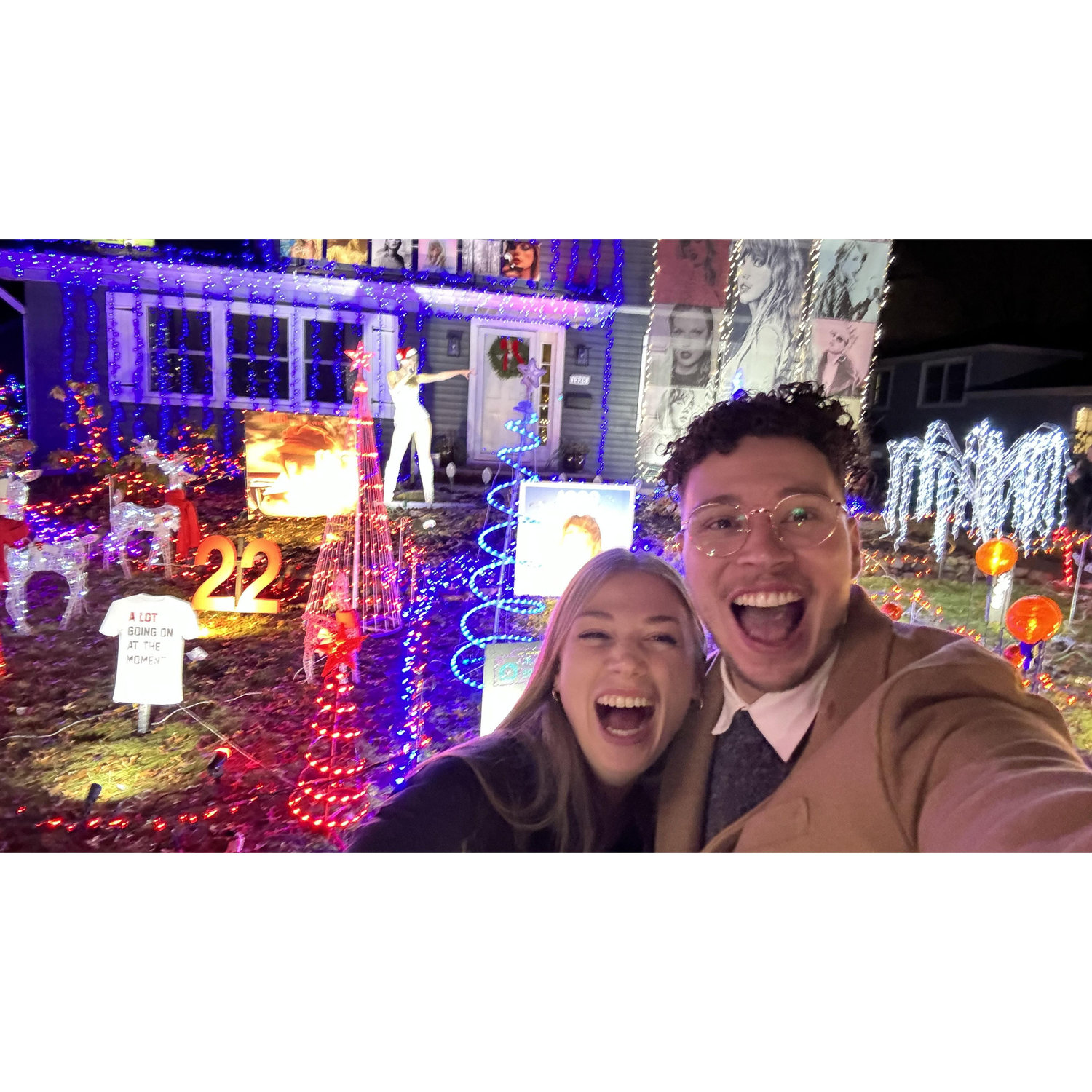 Chris suprised Becca by taking her to the Taylor Swift Christmas house on their first date in Naperville!
