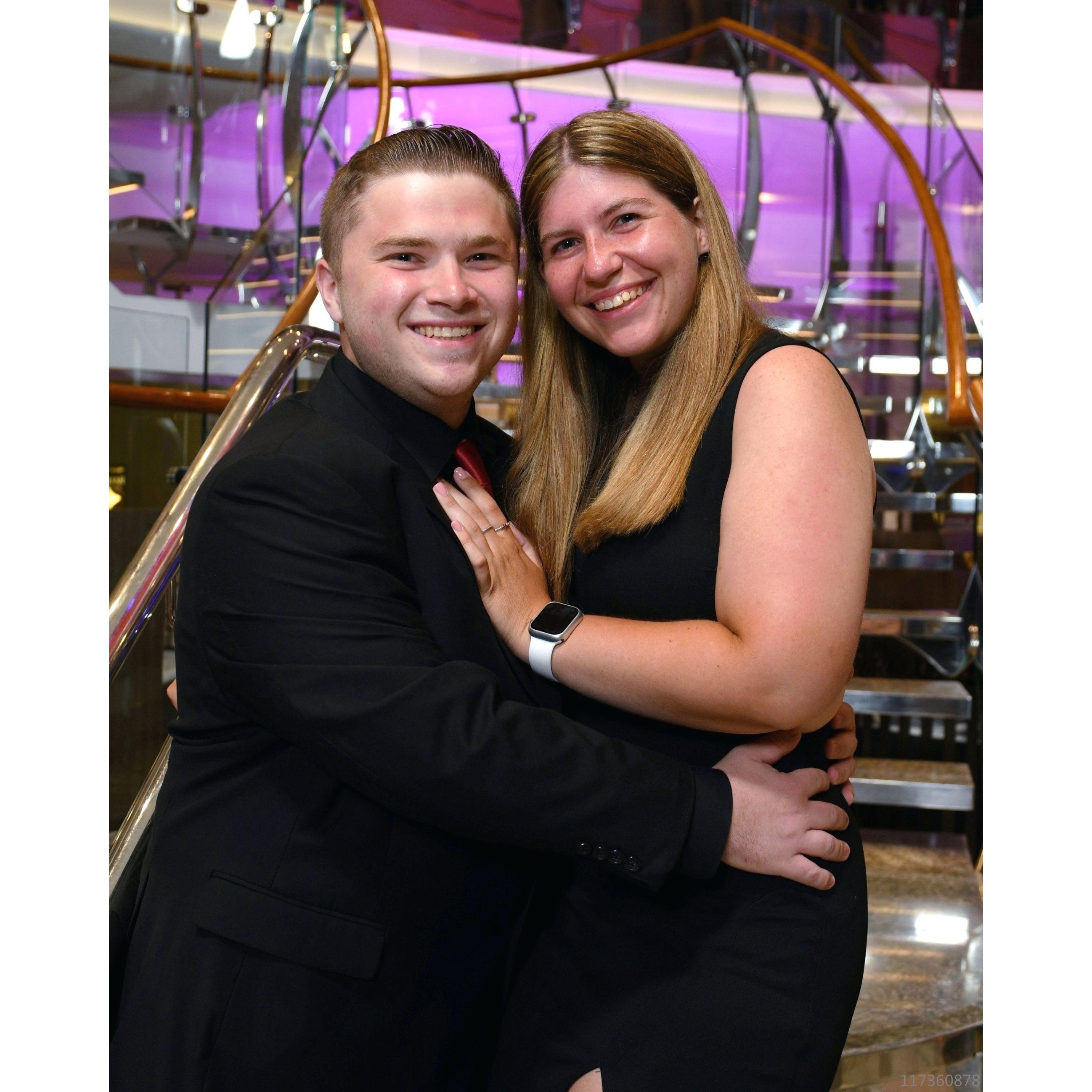 Our first vacation together- a cruise to Bahamas