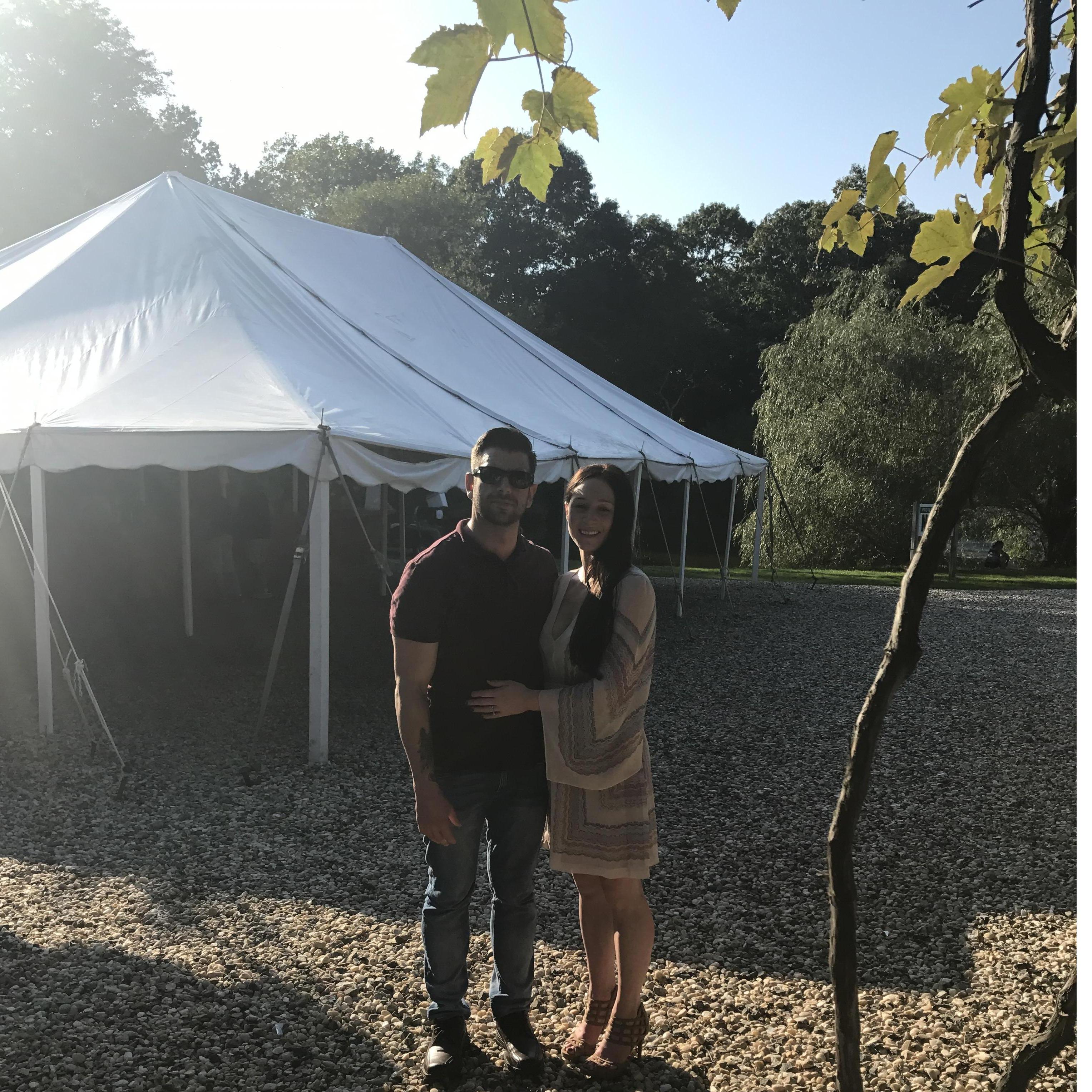 Spending the day together at the vineyards