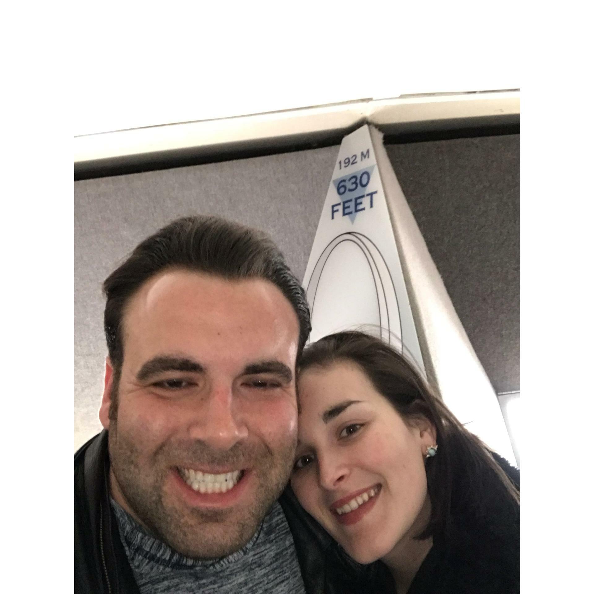 We reached the peak of the St. Louis Gateway Arch in 2018.