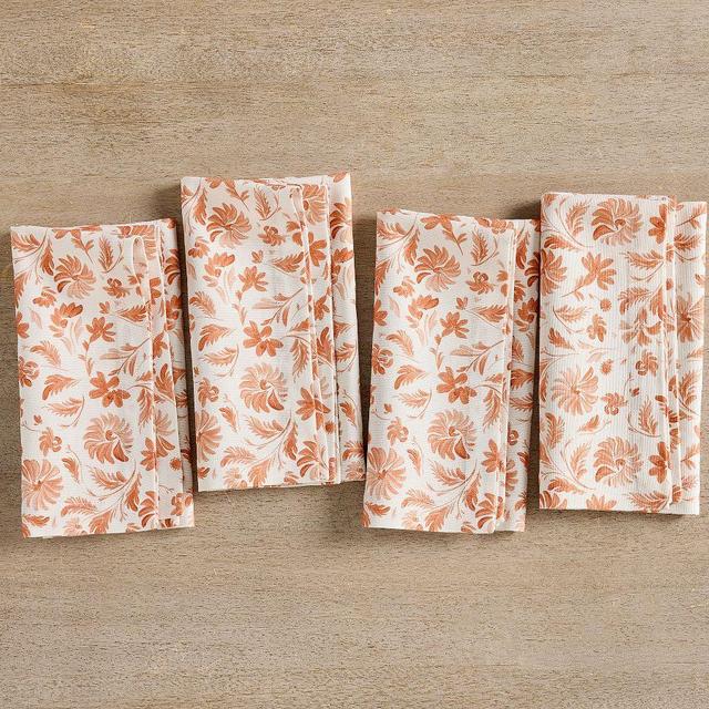 Terracotta Cotton Napkins, Set of 4 - Terracotta