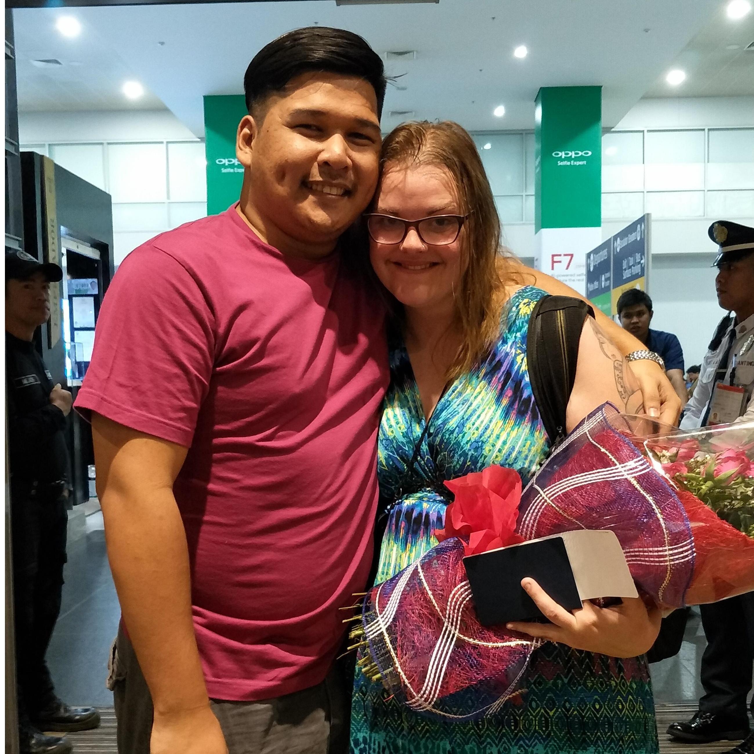 March 27, 2017- Welcome to the Philippines! This is our First MEETING literally. Crystal just got off the airplane was a long 18 hour flight.  Raymond brought flowers and a portion of his family.