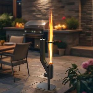 Patio Heater Wood Pellet Heater - Smokeless Wood Pellet Burning Flame