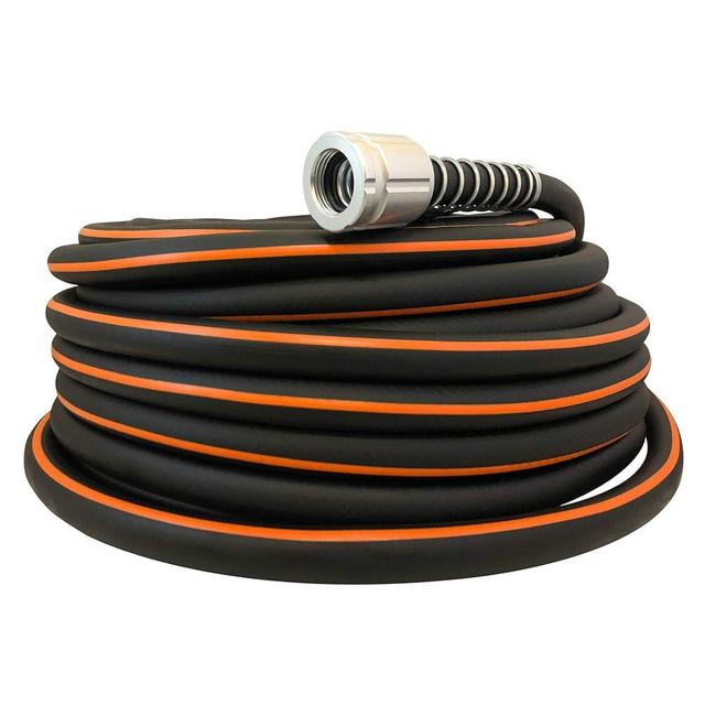 Flexon FLXP5850CN Flextreme Pro Performance Rubber Garden Hose, 50 ft, Black