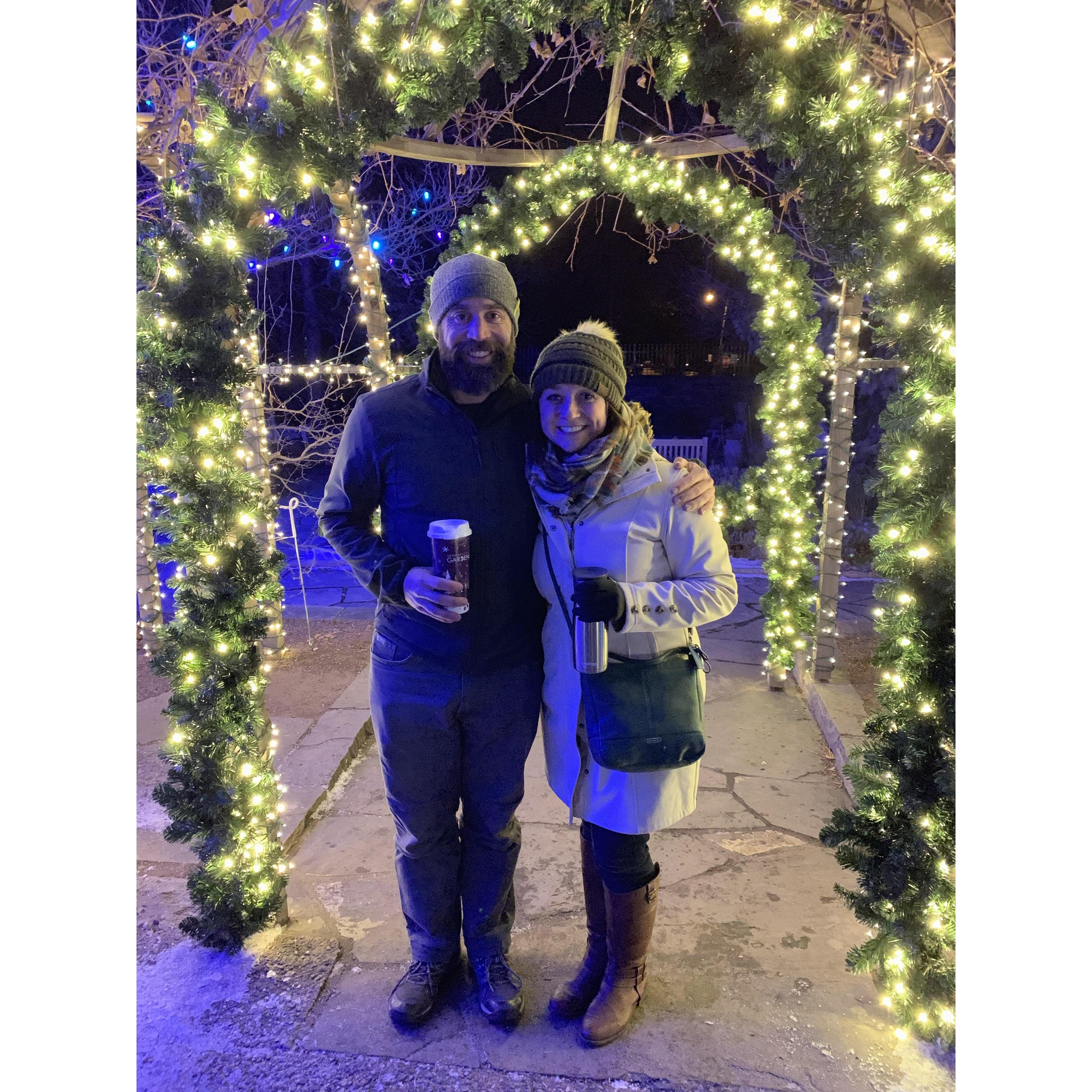 Asia helping John understand the extent of her Christmas Spirit!