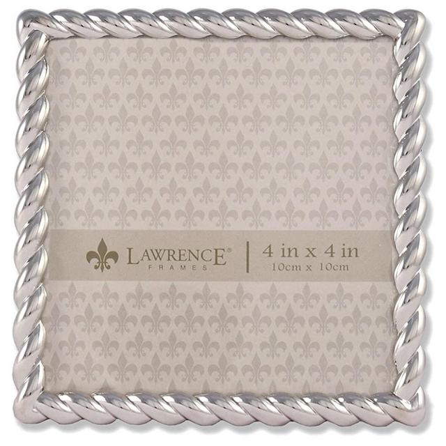 Lawrence Frames Rope Design Metal Frame, 4x4, Silver