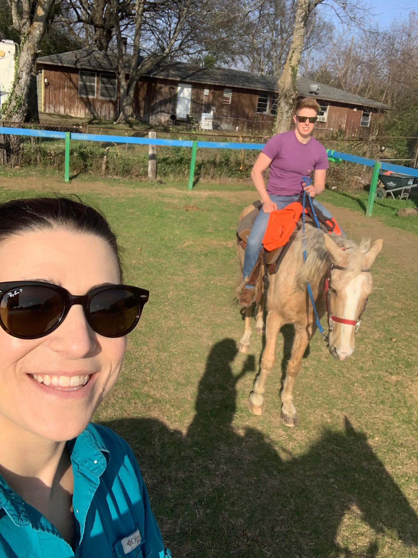 Both Stacy and Adair love horseback riding!