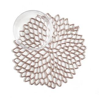ChilewichDahlia Coasters, Set of 6- Gunmetal Grey