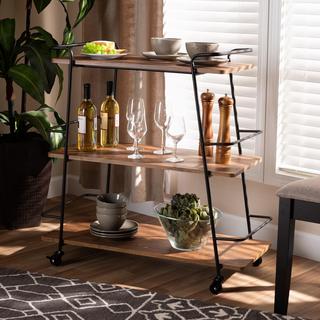 Bernard 3-Tier Mobile Wine Bar Cart