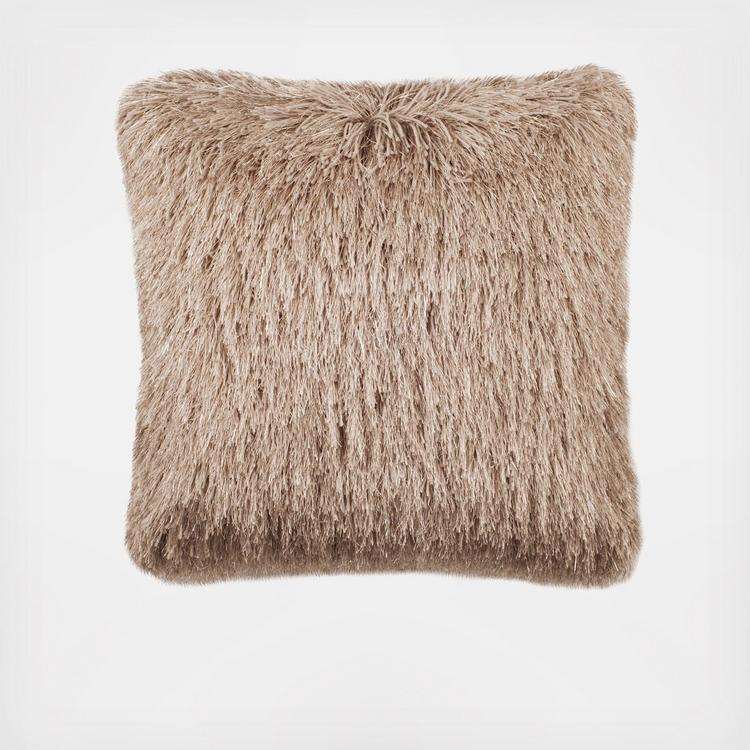 Safavieh, Shag Modish Metallic Throw Pillow | Zola