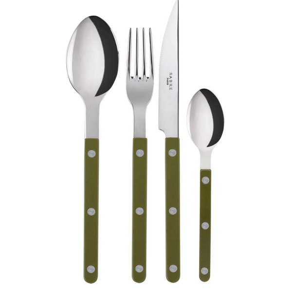 Fern Green- Bistrot 4pc Flatware Set, Shiny Finish