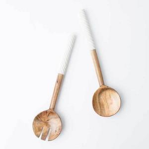Uncommon James Spiral Bone Serving Spoons
